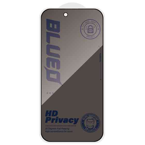 Защитное 2.5D стекло Blueo Full Cover Anti-Peep для Apple iPhone 18 Pro Max (6.9") Херсон