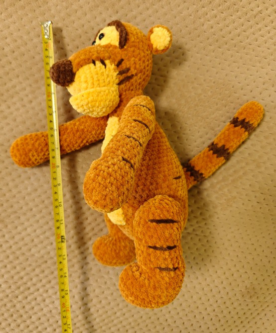 Тигр помаранчевий іграшка м'яка в'язана мультперсонаж ручна робота Handmade Нововолинськ - зображення 2