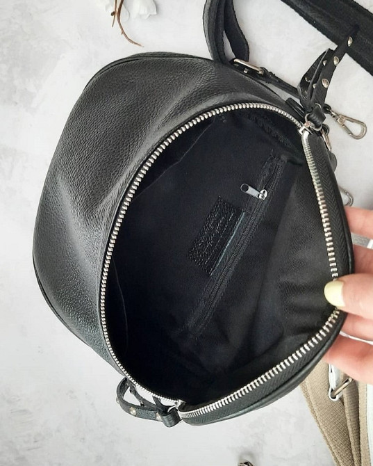 Бананка в натуральній шкірі Італія крос-боді широкий ремінь TS000054 Одеса - зображення 2