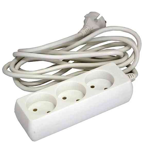 Удлинитель сетевой кассетный на 3 розетки Grunhelm WO3W3M 3 м белый Київ