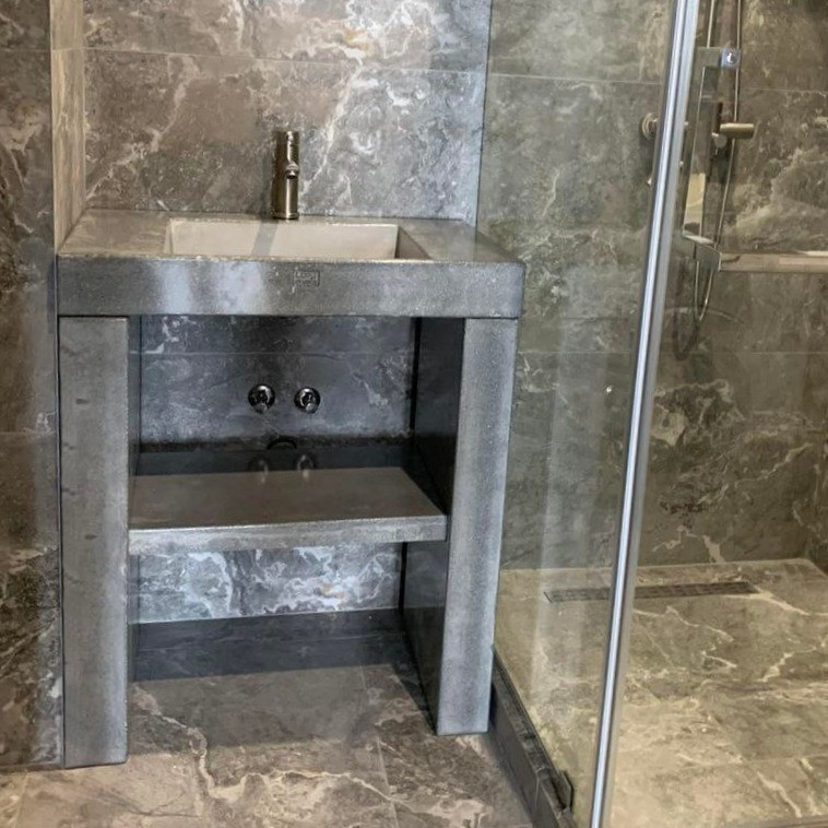 Умывальник из бетона самостоятельно стоящий тумба щелевой Одеса - зображення 1