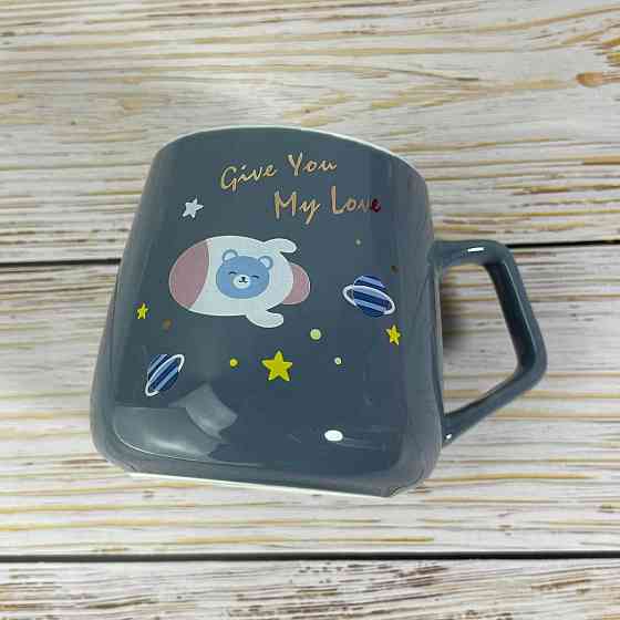 Кружка Ведмедик в ракеті сірий 5820 400 мл Київ