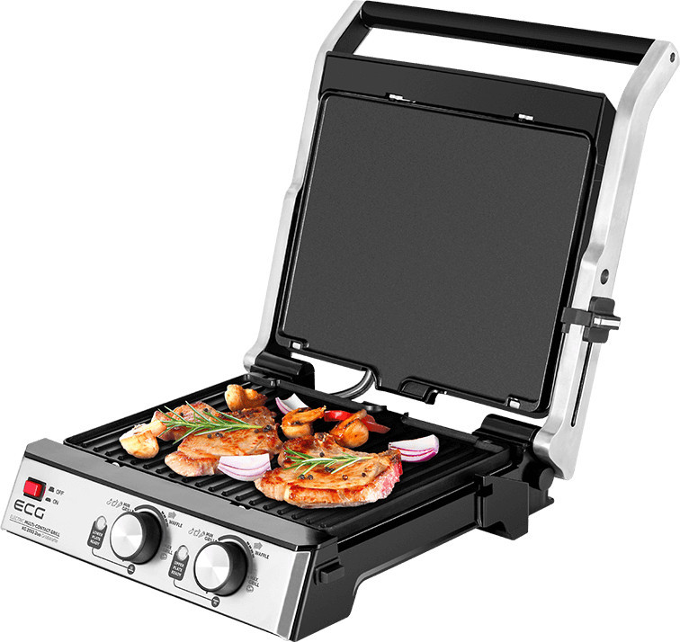 Электрогриль EСG Duo Grill and Waffle KG-2033 2000 Вт Київ - зображення 1