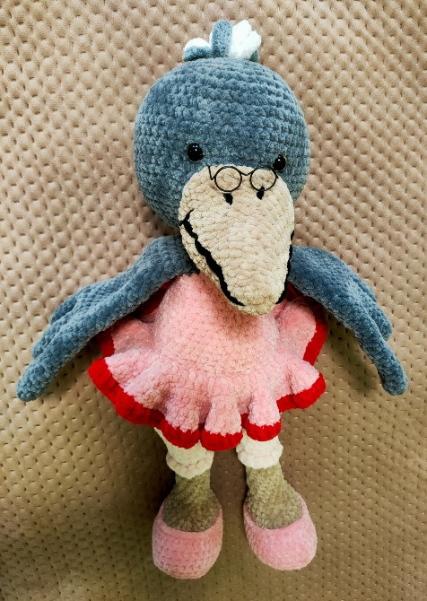 Іграшка м'яка в'язана пташка Ворона подружка модниця 50 см велика Нововолынск - изображение 1