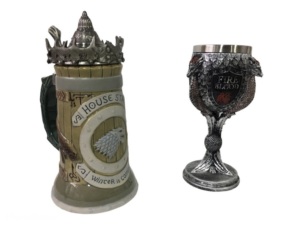 Подарочный Набор Кружка Game Of Thrones House Stark Игра Престолов Дом Старков и Бокал Fire and Bloo Київ - зображення 4
