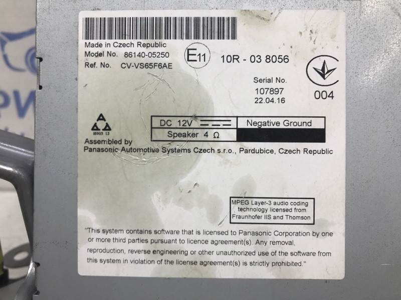 Магнитофон Toyota Avensis 2009-2018 8614005250 (Арт. 31139) Киев - изображение 3