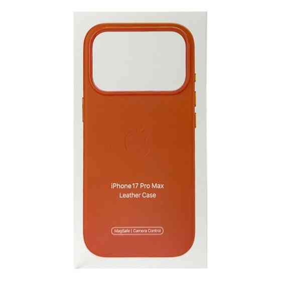 DM Чохол Leather Case with MagSafe для iPhone 17 Pro Max Orange Харків