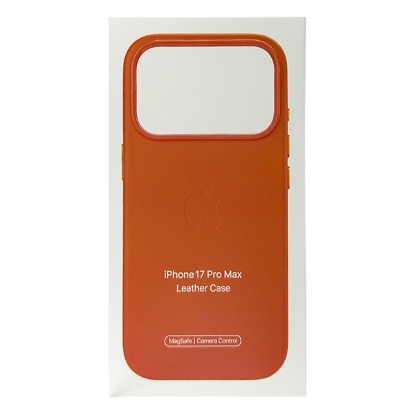 DM Чохол Leather Case with MagSafe для iPhone 17 Pro Max Orange Харків - зображення 3