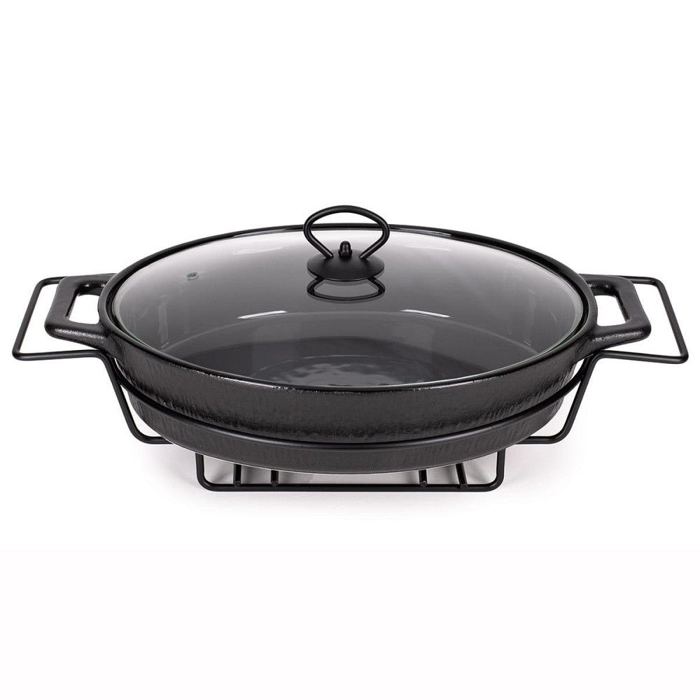 Мармит Kamille керамический прямоугольный 3,5л черный KM 6429 Одесса - изображение 1