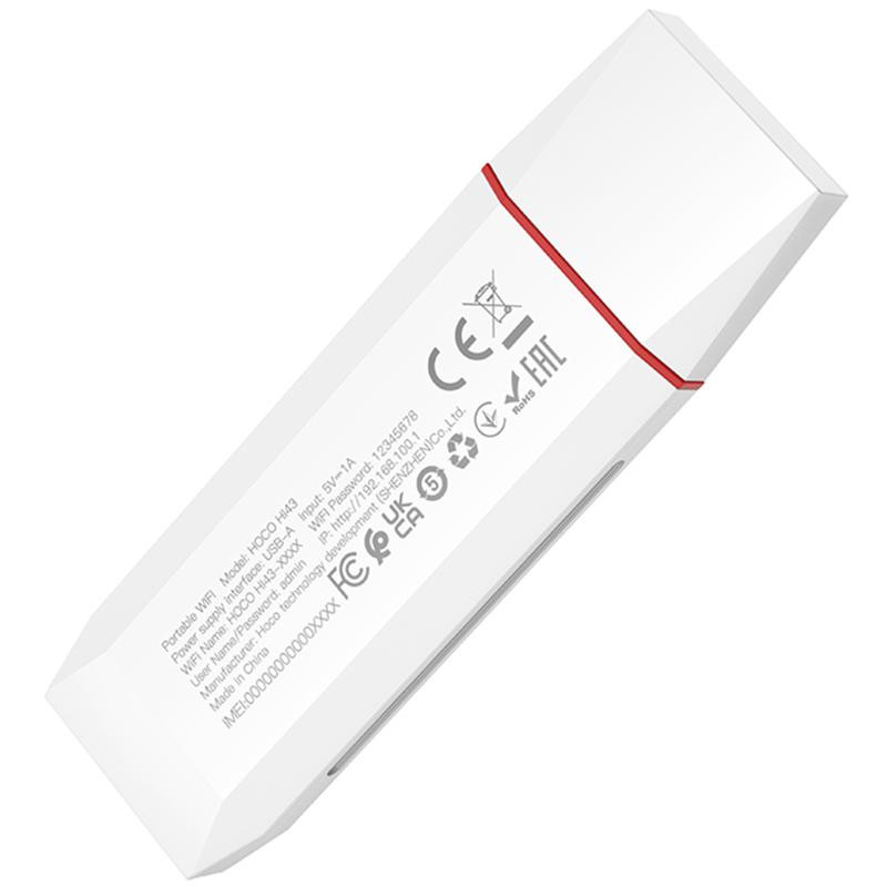 Портативный модем WiFi роутер Hoco HI43 150Mbps (SIM) 2100 mAh Херсон - зображення 3