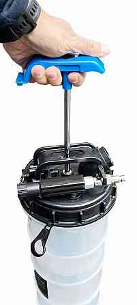 Пневматическая/ручная установка для откачки масла и технических жидкостей с комплектом насадок 9,5 л Харків