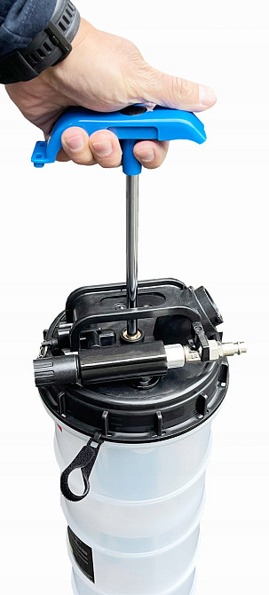 Пневматическая/ручная установка для откачки масла и технических жидкостей с комплектом насадок 9,5 л Харків - зображення 5