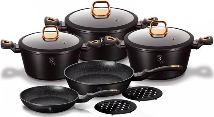 Набір посуду 10 пр Black Rose Collection Berlinger Haus BH-1645N Київ - зображення 1