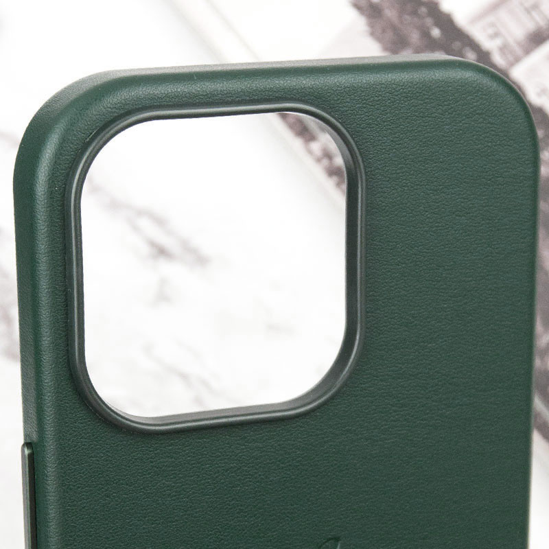 Кожаный чехол Leather Case (AAA) with MagSafe and Animation для Apple iPhone 16 Pro Max (6.9") Херсон - зображення 4
