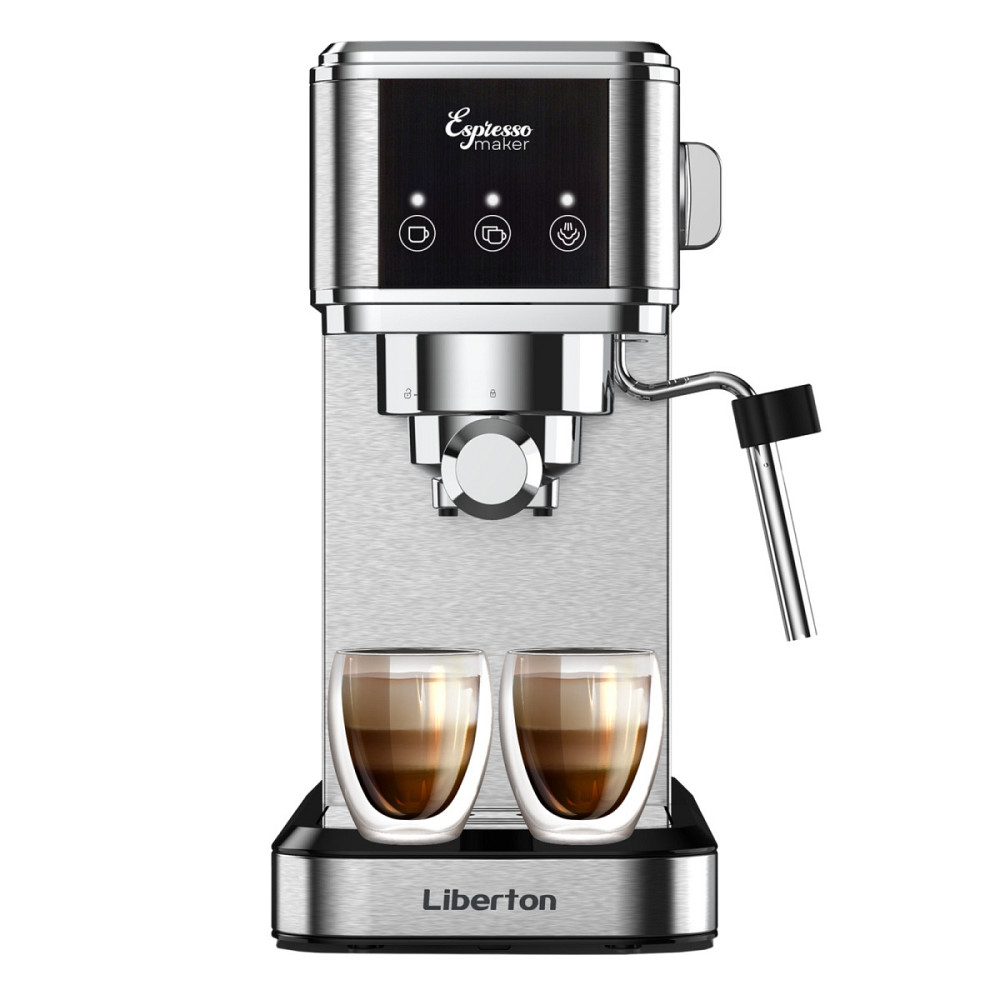 Кофеварка рожковая Liberton LCM-2207 1350 Вт серебристая Киев - изображение 1