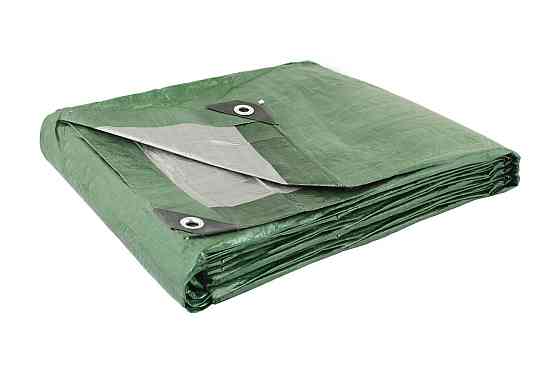 Тент универсальный MASTERTOOL TARPAULIN 3 × 5 м двухсторонний 130 г/м² Green/Silver 89-1305 Харьков