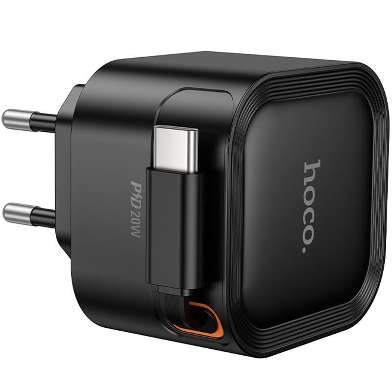 СЗУ Hoco C153A Changer With Retractable Cable Type-C PD20W Херсон - изображение 4