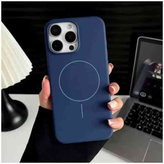 Чохол DM Silicone with MagSafe для iPhone 12 Midnight Blue Харків