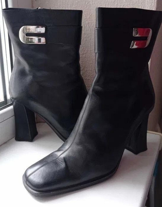 Сапоги ботинки ботильоны зимние Италия кожа мех р. 39-40 Київ - зображення 3