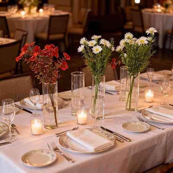 Вазы декоративные прозрачные Leeseph 18 см пластиковые, комплект 5 шт Одесса