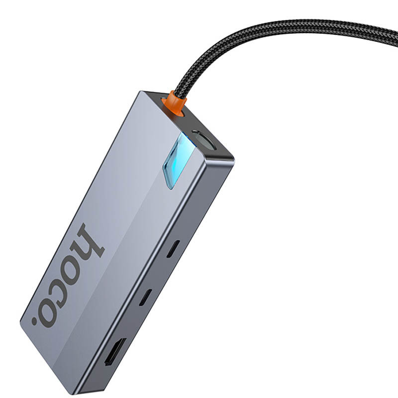 Переходник HUB Hoco HB52 Wow 8in1 (Type-C to HDTV+RJ45+SD/TF+PD+Type-C3.0+2xUSB3.0) Херсон - зображення 3