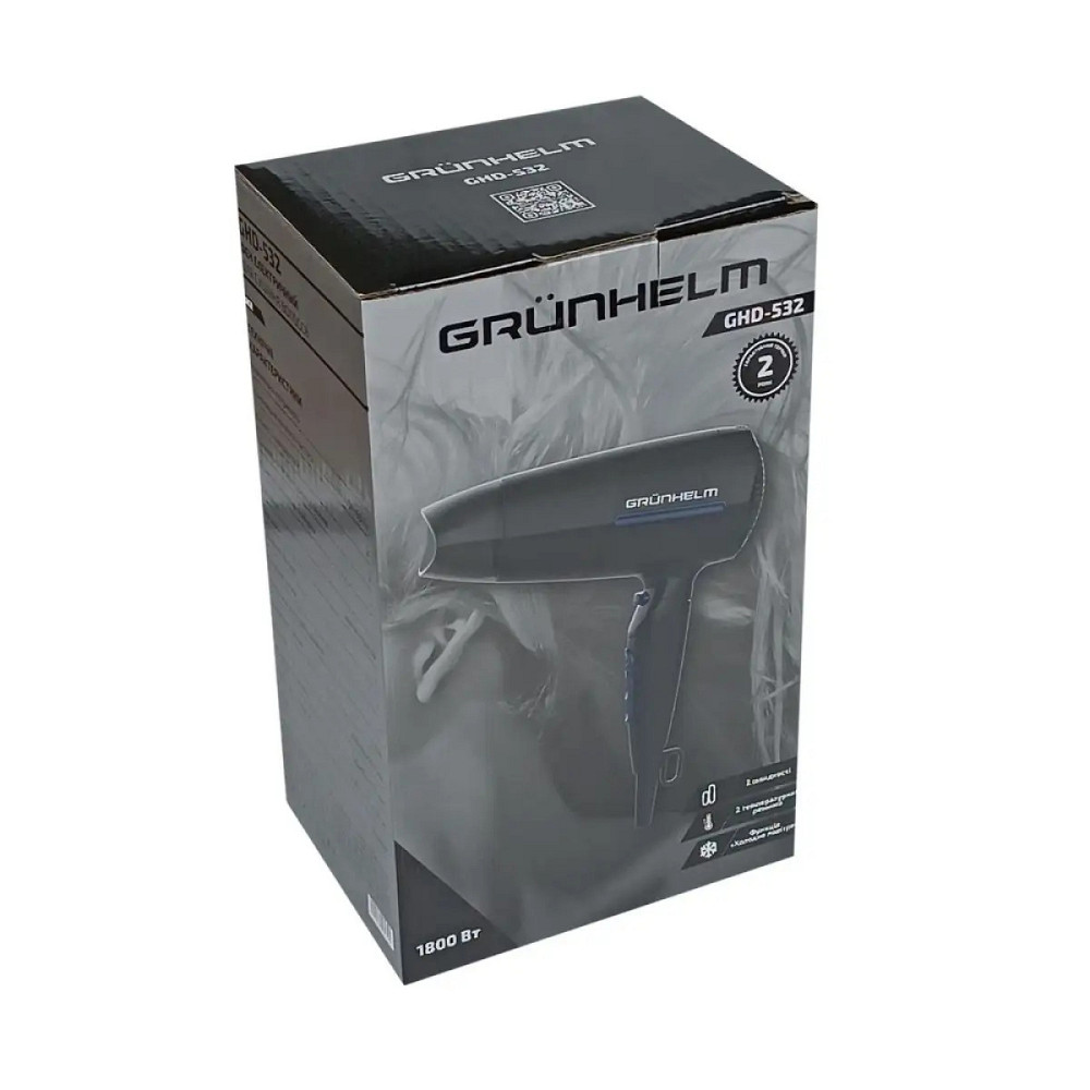 Фен Grunhelm GHD-533 1800 Вт черный Київ - зображення 5