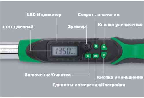 Динамометрический ключ электронный TOPTUL 1.5-30Нм (двустороннего действия) 1/4" DT-030I2 Харьков