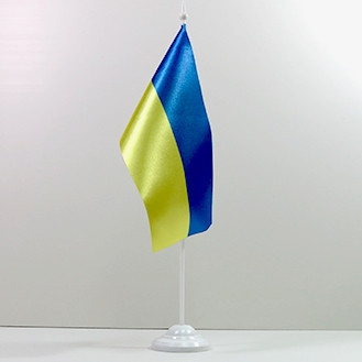 Подставка для флажков пластиковая настольная трехрожковая Київ - зображення 2