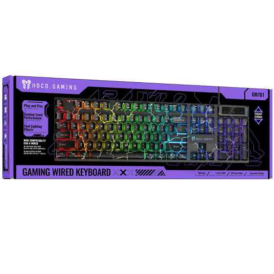 Клавиатура проводная Hoco GM701 Trofeo RGB (English Version) Херсон
