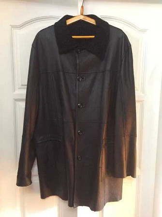 Кожаная куртка мужская осенняя-весенняя