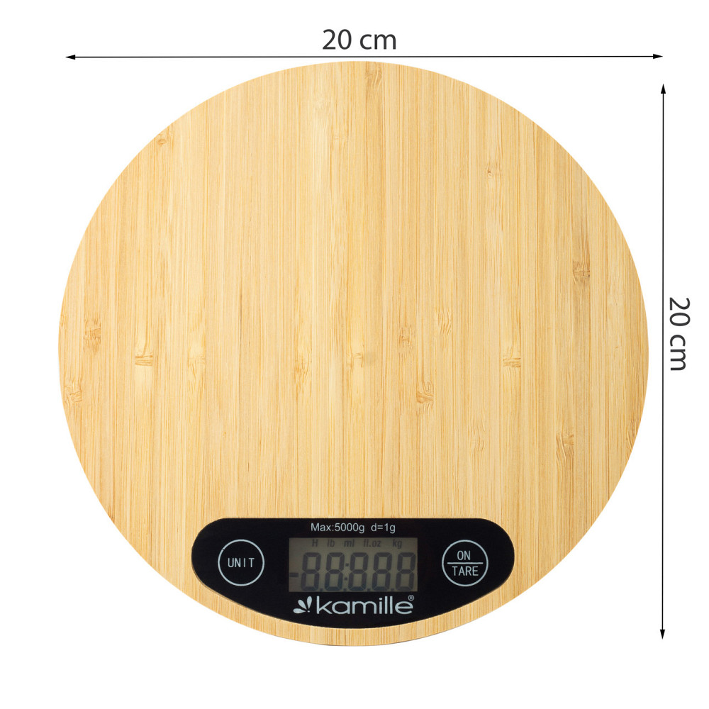 Весы кухонные электронные на 5 кг коричневые  (КМ 7109) Одеса - зображення 2