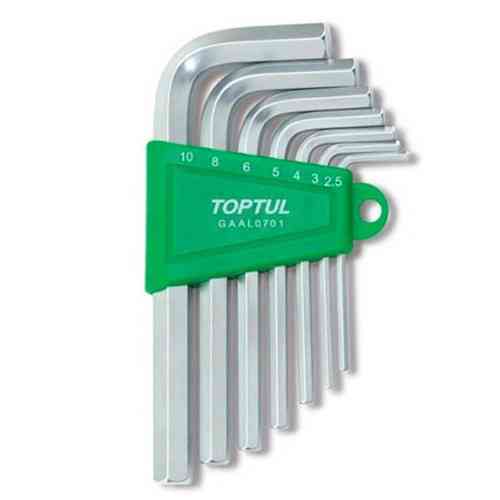 Набор ключей шестигранных Г-обр. TOPTUL 2,5-10мм 7ед. GAAL0701 Харків