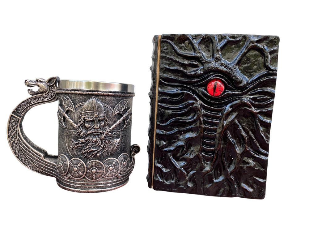 Подарочный набор Кухоль 3 Корабль Викингов и Блокнот 3 «Книга, что смотрит в ответ» Київ - зображення 3