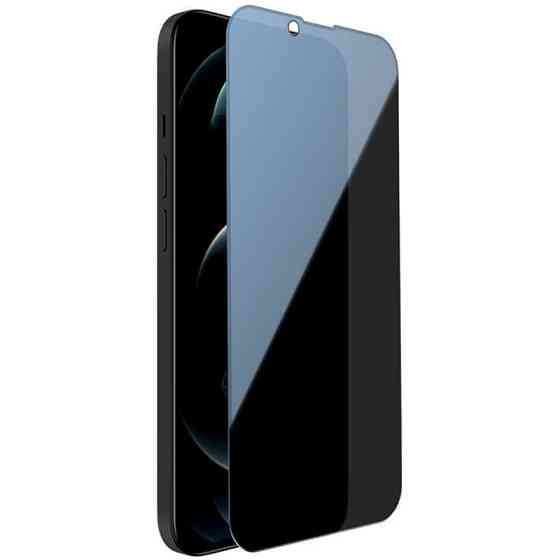 Защитное стекло Privacy 5D Matte (тех.пак) для Apple iPhone 13 / 13 Pro / 14 / 16e (6.1") Херсон