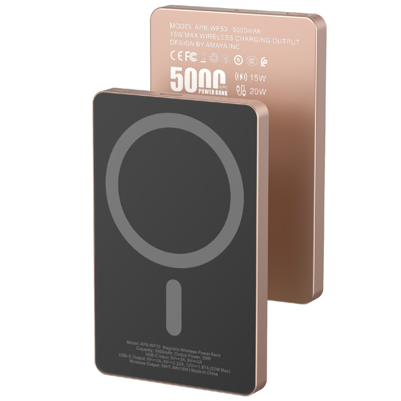 Уценка Портативное ЗУ Power Bank Amaya APB-WF53 15W с БЗУ 5000 mAh Херсон - зображення 1