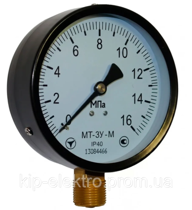 Манометр МТ-3У-М от 0 до 16 МПа (160 кгс/см2) - аналог МП3-У, ДМ 05100, МТП-100, ОБМ1-100, ДМ 05-МП- Київ - зображення 1