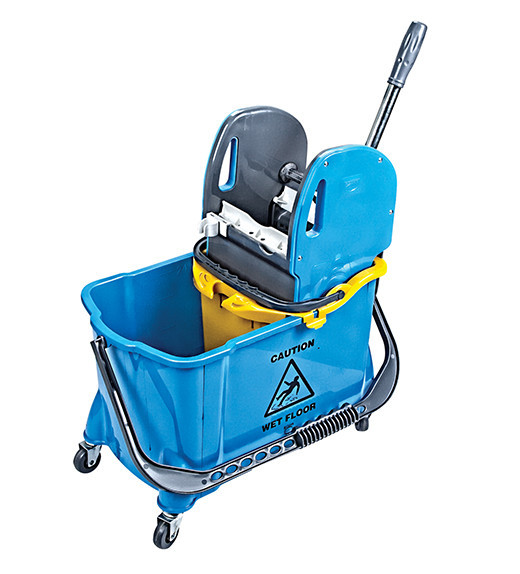 Уборочное ведро на колесах с отжимом сине Київ - зображення 1