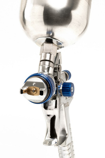 Краскопульт пневматический MASTERTOOL HVLP GLAZE ВАЛБ 600 мл Ø 1,4 мм круглый/плоский факел 150-220  Харьков - изображение 2