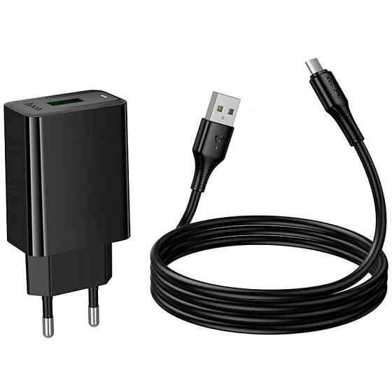 СЗУ Hoco CS92A Leader 18W+QC3.0 (1USB-A) + кабель USB to MicroUSB Херсон