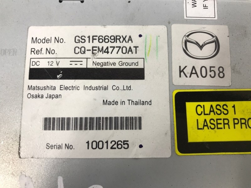 Магнитофон Mazda 6 2007-2013 GS1F669RXA (Арт. 8161) Київ - зображення 5