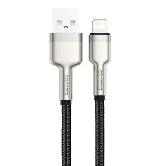 Дата кабель Baseus Cafule Series Metal USB to Lightning 2.4A (0.25m) (CALJK-0) Херсон - изображение 1