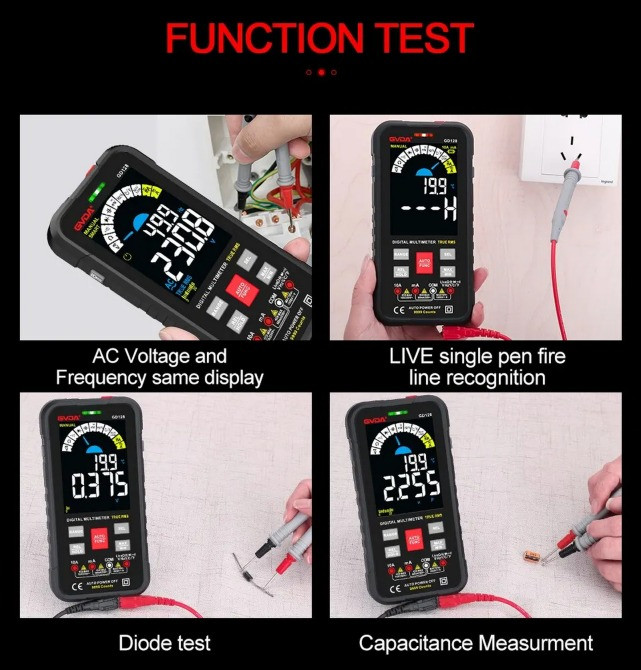 Цифровий мультиметр gvda gd128, truerms, 1000в, ac/dc вольтметр, амперметр, gd 128, кольоровий рк Кривой Рог - изображение 3