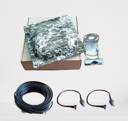 Антенна MIMO 3G/4G LTE DN-17U 1610-2900 МГц 2х12-18 дБ с 20 м кабеля RG-6U 75 Ом и антенными адаптер Днепр - изображение 1