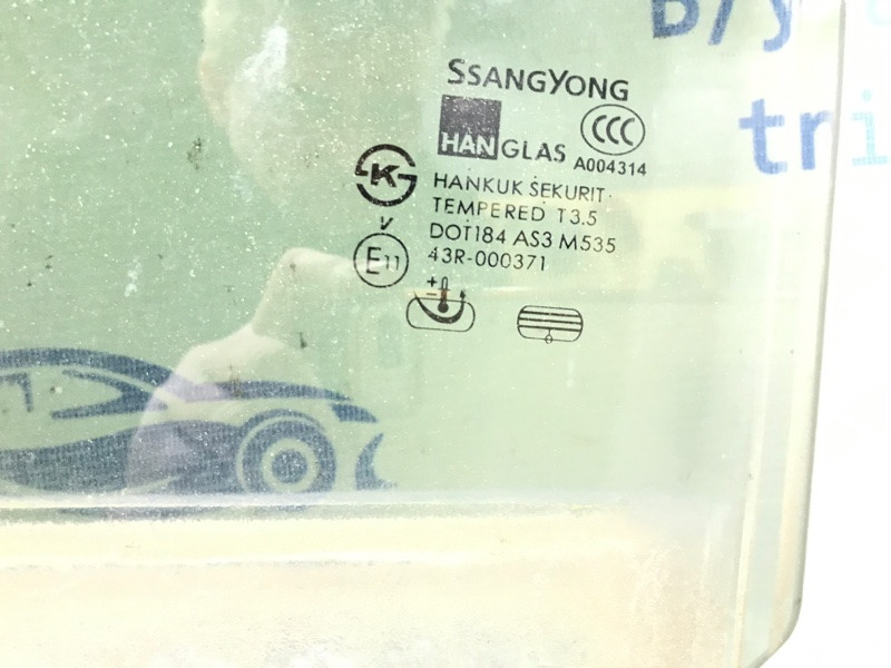 Стекло двери заднее левое Ssangyong Kyron DJ 2.0 DIESEL D20DT 2004 (б/у) Киев - изображение 3