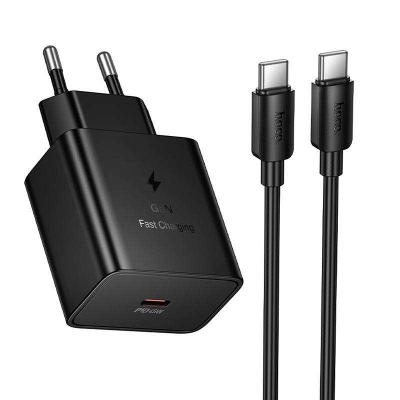 СЗУ Hoco N77 Star PD45W (1USB-C) + кабель Type-C to Type-C Херсон - изображение 1