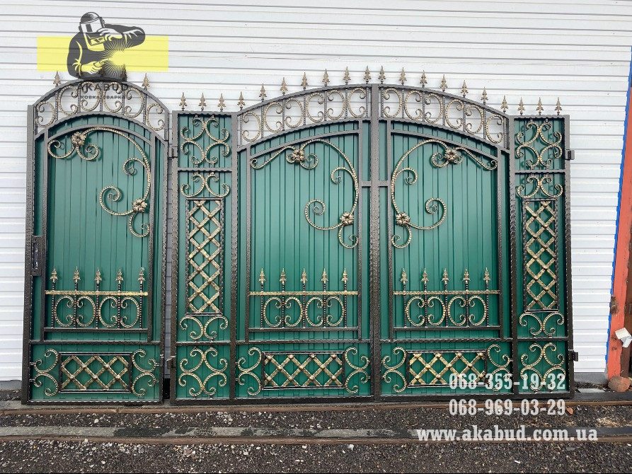 Ворота розпашні прості, ворота відкатні, навіси. Кривой Рог - изображение 6