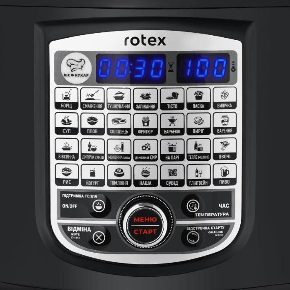 Мультиварка Rotex RMC506-CB 900 Вт черная Київ - зображення 5