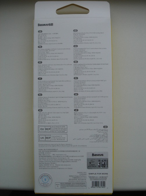 Концентратор/хаб/док станція Baseus 5 in 1 Type-C, USB 3.0, HDMI 4К Київ - зображення 6