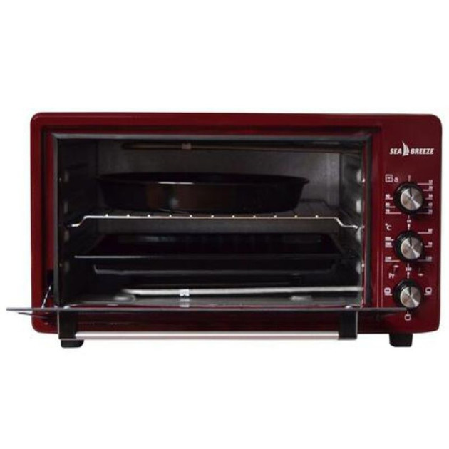 Электропечь Sea Breeze SB-0706 45 л бордовая Київ - зображення 4