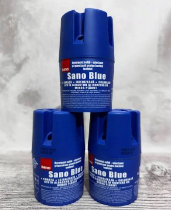 Средство Sano Blue Flash для мытья и дезинфекции унитаза для сливного бачка 150г